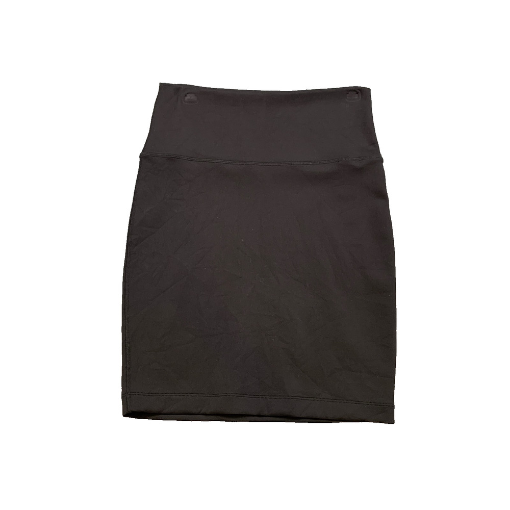 James Perse Skirt Womens 2 Black Standard Nylon Blend Stretch Pull On Pencil